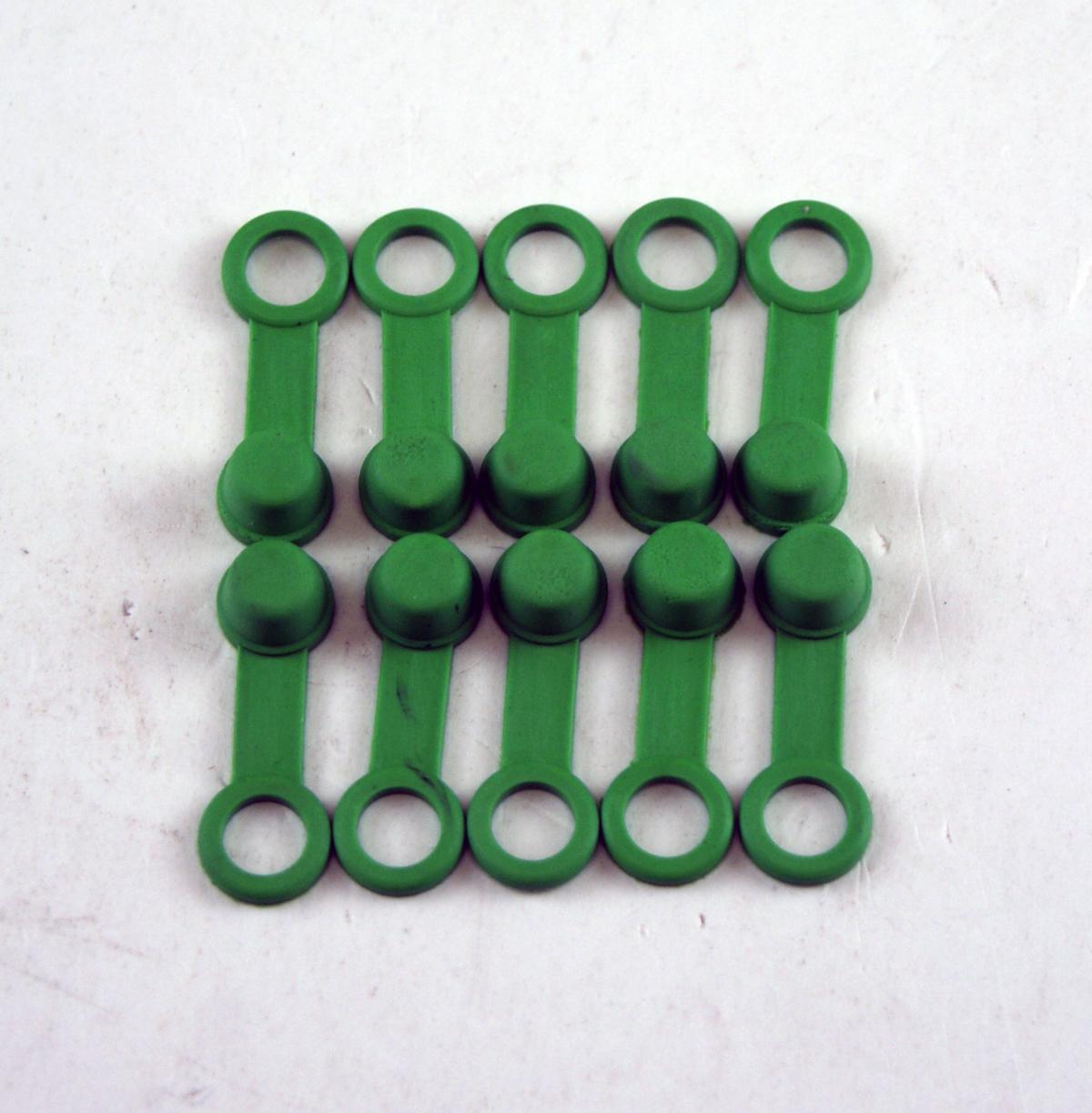 TRADE PACK 10 RUBBER CAPS GREEN, TRADE £0.40 EA. BLEED NIPPLE COVER CAP