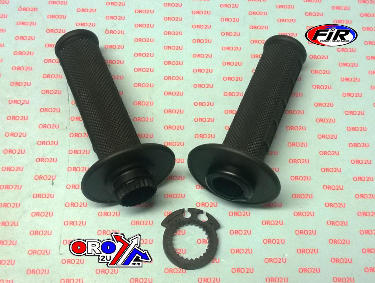 LOCK ON GRIP SET 03-15 KTM HUSQ, HALF WAFFLE SOFT BLACK, ODI STYLE, FIR -