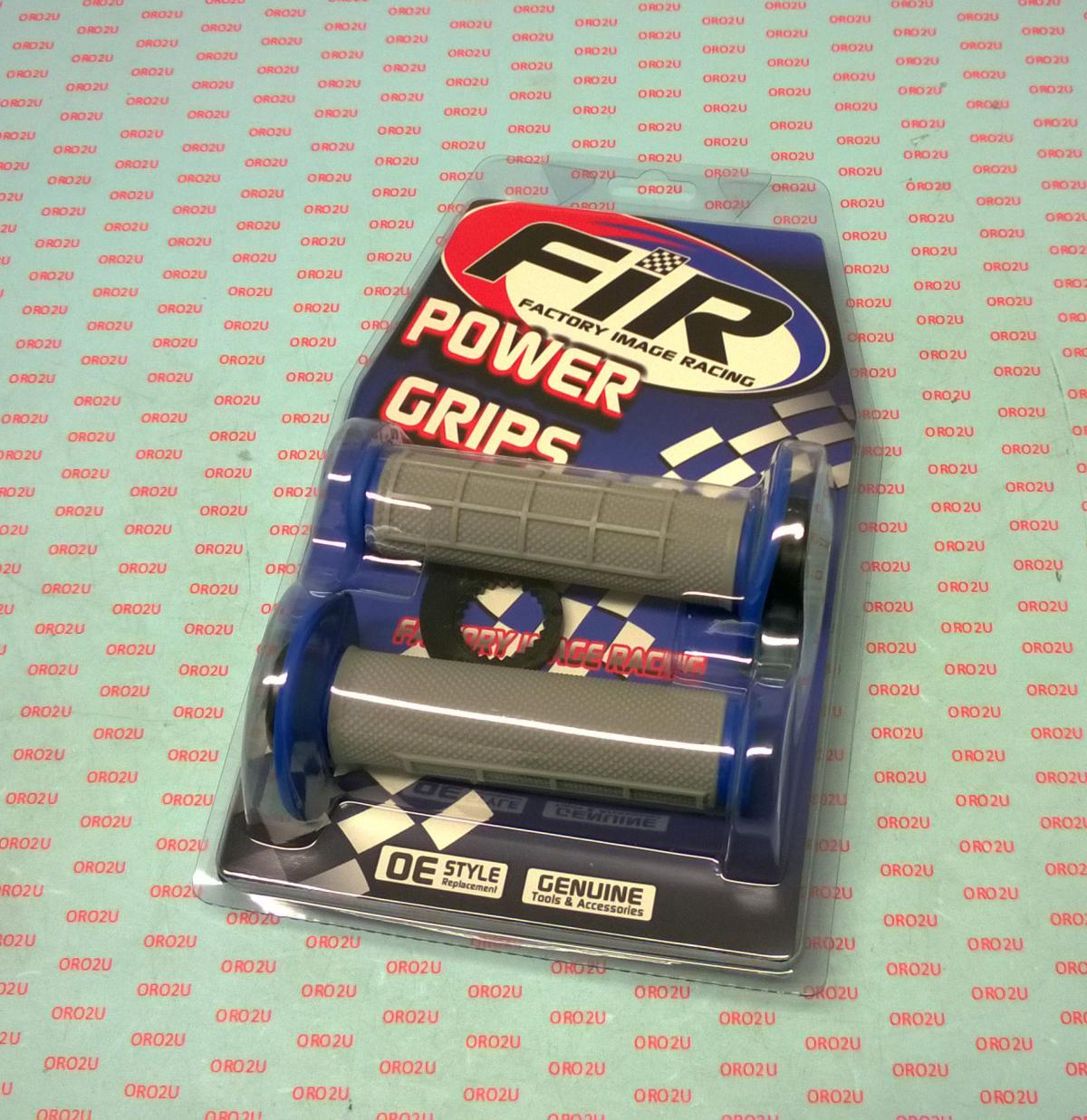 LOCK ON GRIP SET 50 65 KTM HUSQ, HALF WAFFLE SOFT GREY/BLUE, ODI STYLE, FIR -