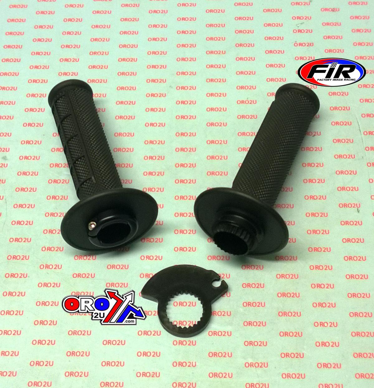 LOCK ON GRIP SET KTM HUSQ HONDA, HALF WAFFLE SOFT BLACK, ODI STYLE, FIR -