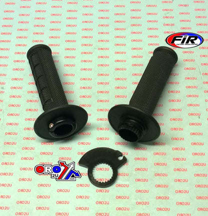 LOCK ON GRIP SET KTM HUSQ HONDA, HALF WAFFLE SOFT BLACK, ODI STYLE, FIR -