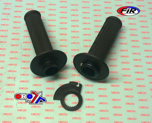 LOCK ON GRIP SET KX RM YZ, HALF WAFFLE SOFT BLACK, ODI STYLE, FIR -