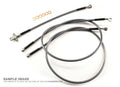 HOSE FRONT BRAKE SILVER / BLK, YAMAHA 06-08 RAPTOR 700 + 2'' FIR, KIT DONE / MADE TO ORDER