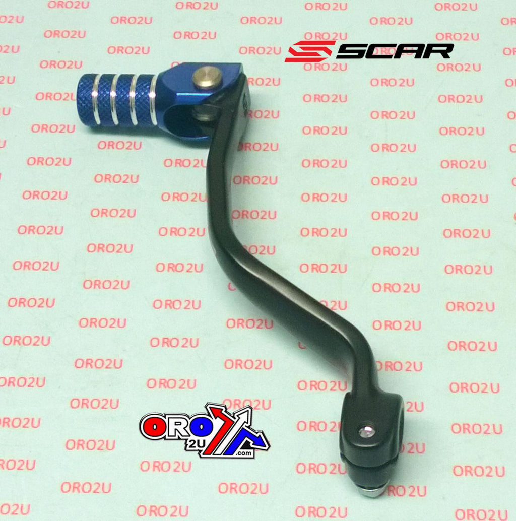 GEAR SHIFT LEVER BLACK BLUE TIP 99-26 YAMAHA YZ 65 85 FORGED ALUMINIUM SCAR GSL408