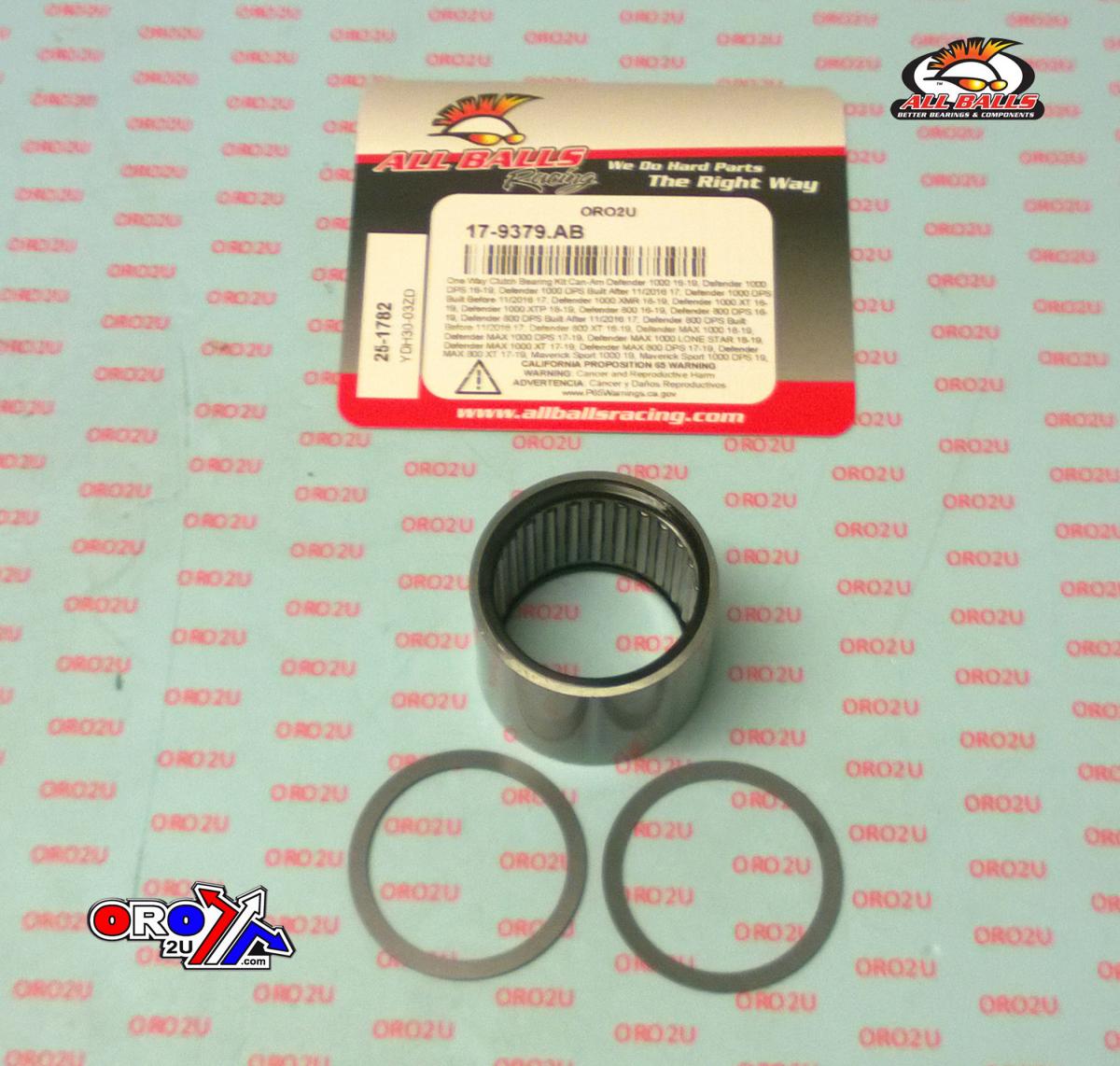 ONE WAY CLUTCH BEARING KIT ALLBALLS 25-1782 CAN-AM 420427220 420832351
