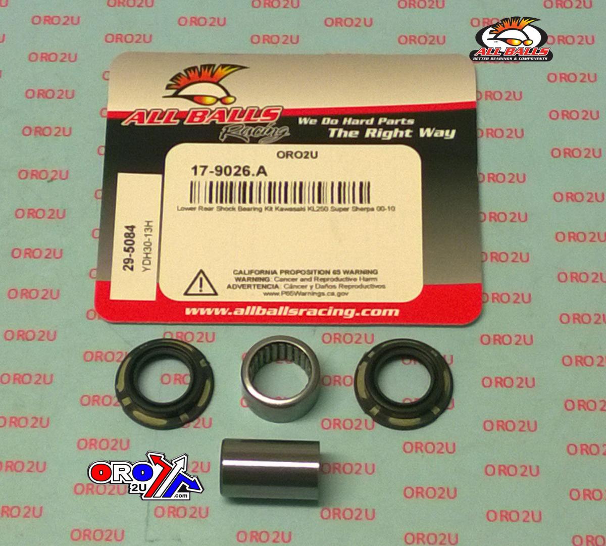 LOWER REAR SHOCK KIT KL250, ALLBALLS 29-5084, Kawasaki KL250 Super Sherpa 00-10