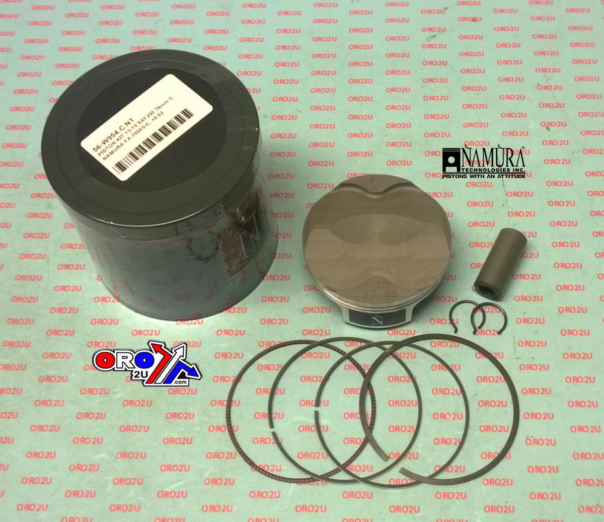 PISTON KIT 13-15 SXF250 78mm B, NAMURA FX-70065-B, +0.01, NAMURA FORGED