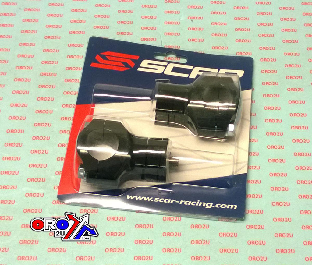 OVERSIZE BAR MOUNTS BLACK 05-26 KTM HUSQVARNA BETA SHERCO GASGAS HUSABERG STOCK 28.6mm SCAR P65