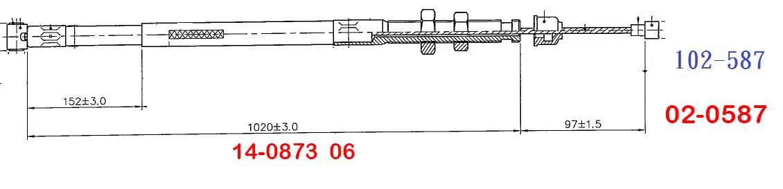 CABLE CLUTCH CRF150F 06-17, PSYCHIC 102-587 HONDA 22870-KPT-A00