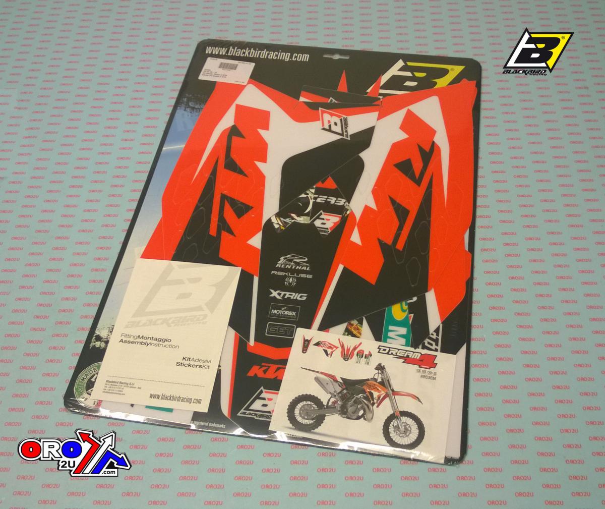09-15 KTM SX 65 DREAM 4 DECALS, BLACKBIRD 2535N