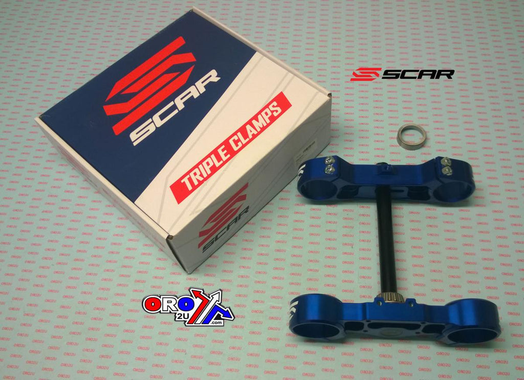TRIPLE CLAMPS BLUE TC 85 16mm OFFSET SCAR S5416B