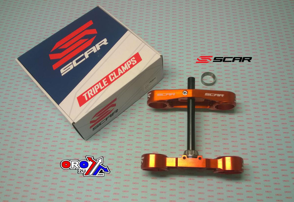 TRIPLE CLAMPS ORANGE SX 85 16mm OFFSET SCAR S5416OR
