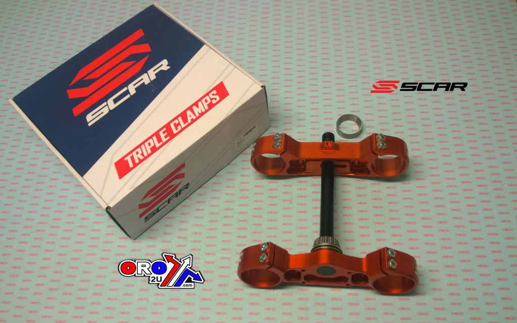 TRIPLE CLAMPS ORANGE SX 85 16mm OFFSET SCAR S5416OR
