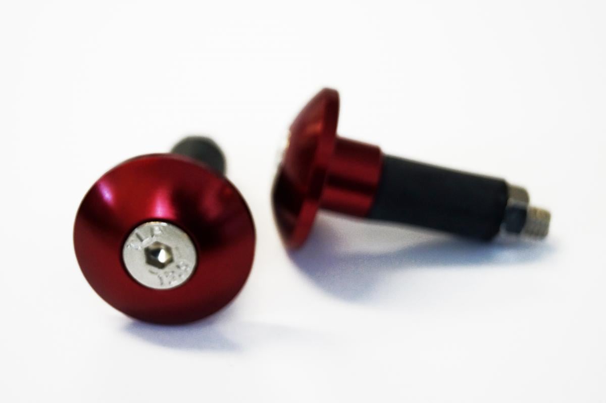 BAR ENDS 12mm RED [SET-2]