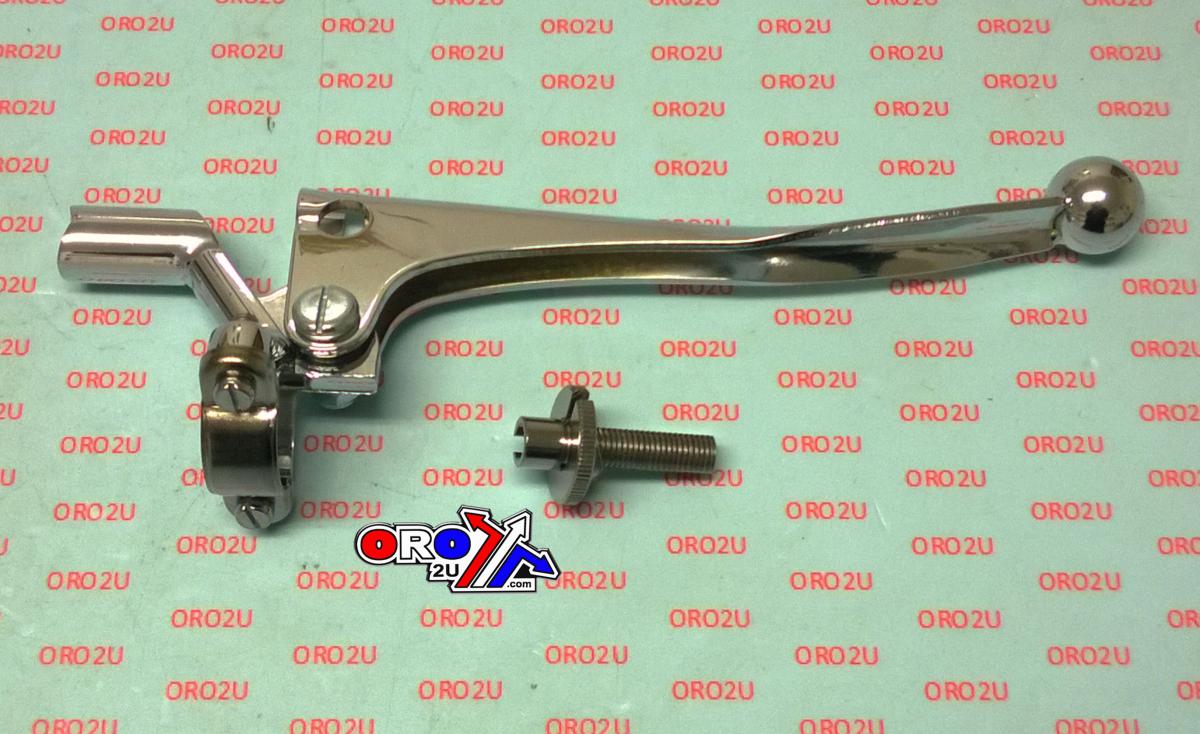 LEVER BRAKE ASSY STEEL 1, CHROME WITH BALL END CLASSIC
