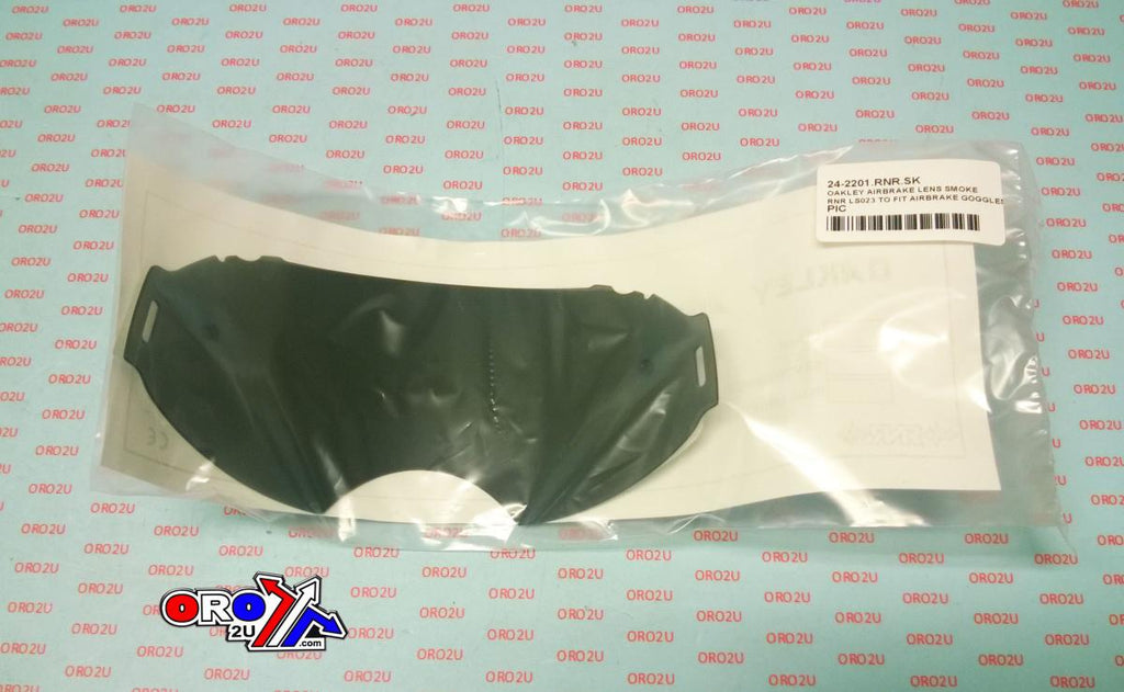 OAKLEY AIRBRAKE LENS SMOKE, RNR LS023 TO FIT AIRBRAKE GOGGLES, NOT GENUINE OAKLEY