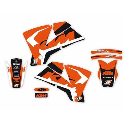 01-04 SX 03-04 EXC KTM DREAM 4 DECALS, BLACKBIRD 2517N