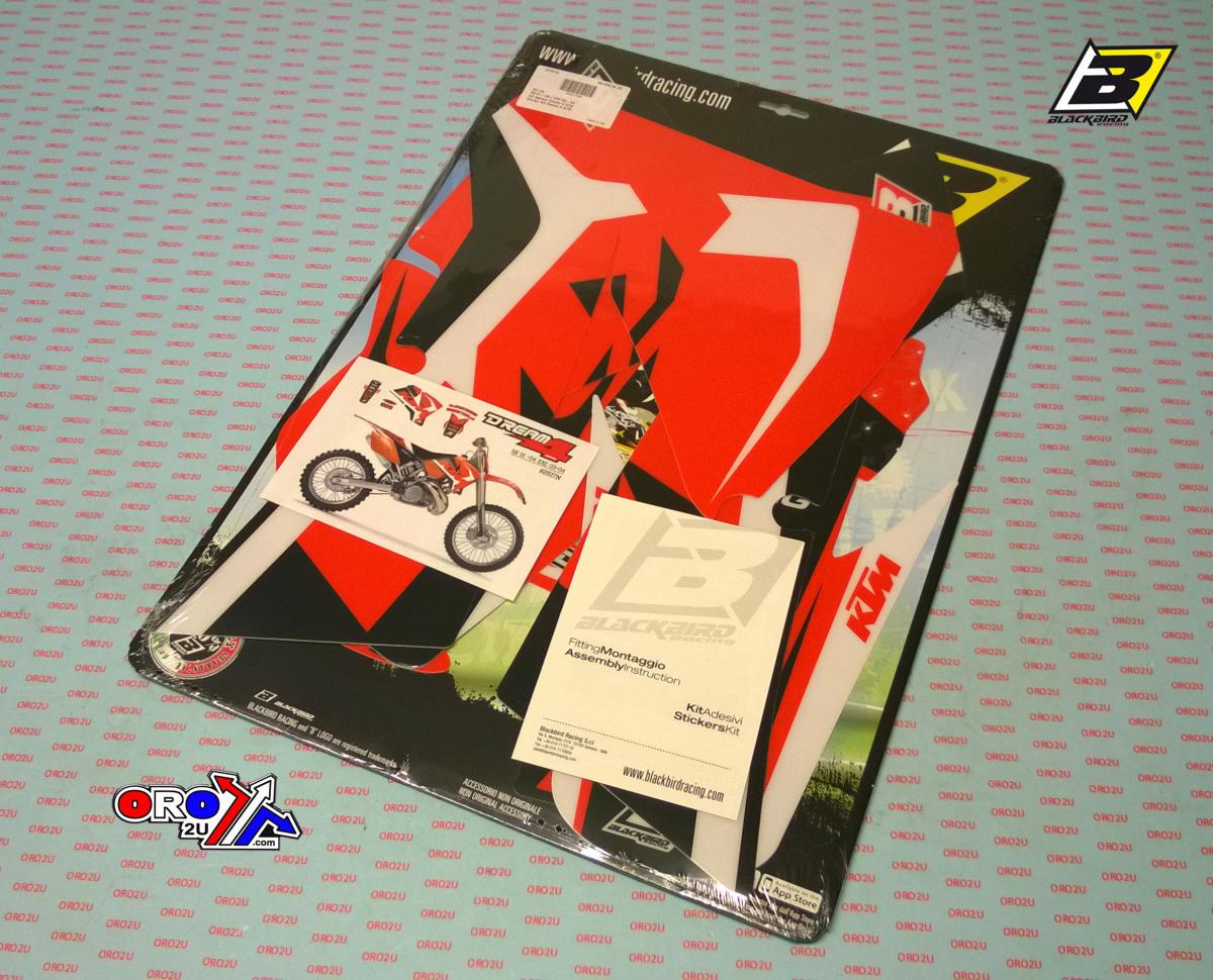 01-04 SX 03-04 EXC KTM DREAM 4 DECALS, BLACKBIRD 2517N