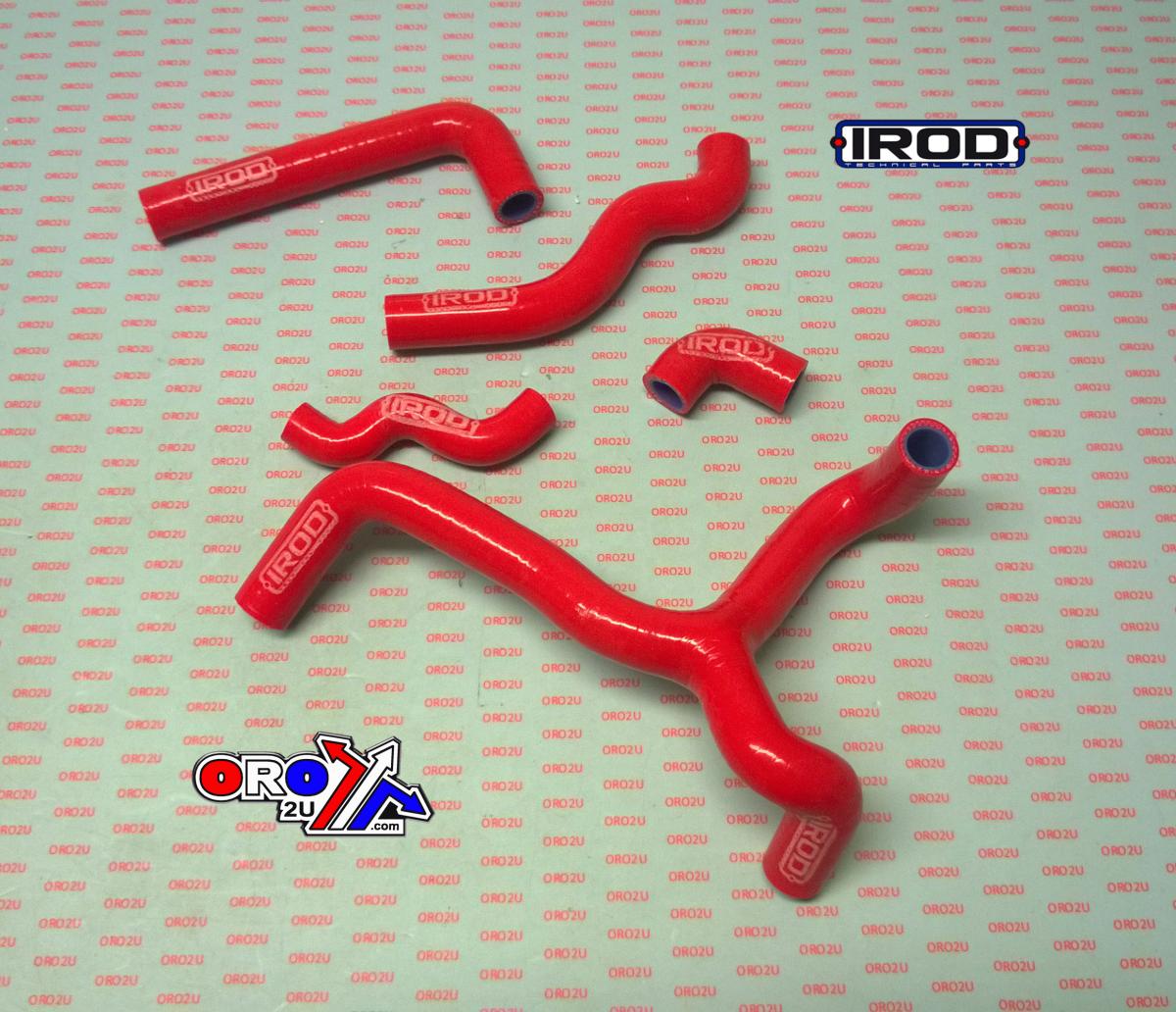 HOSE Y KIT 5pcs BETA 350/390/430/490 RR, SILICONE RADIATOR RED 010110, IROD