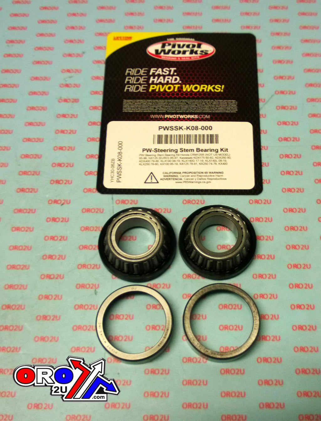STEERING STEM BEARING SEAL KIT 74-17 HONDA KAWASAKI SUZUKI TM YAMAHA PIVOT WORKS PWSSK-K08-000