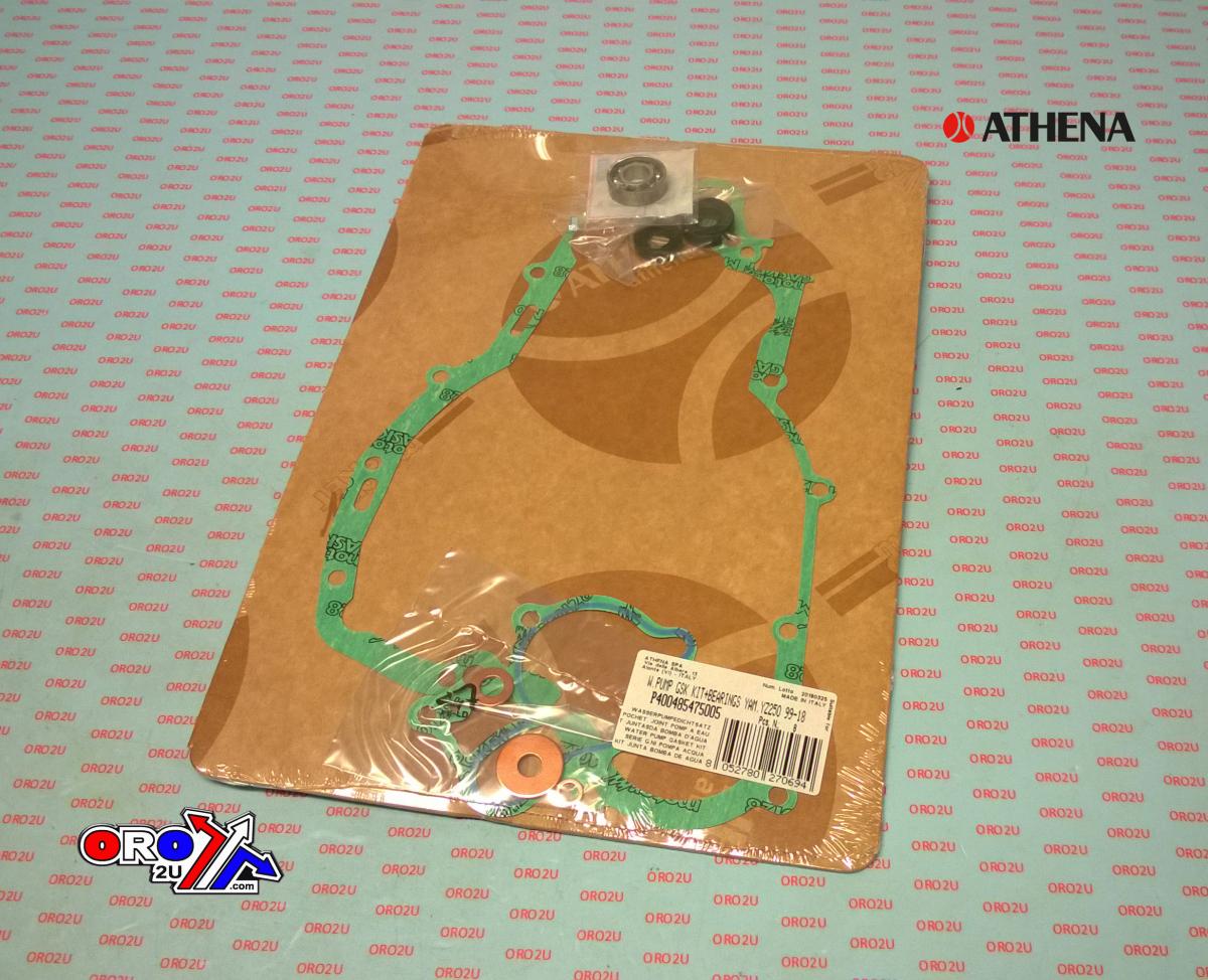 WATER PUMP GASKET KIT YZ/XX 250 99-26, ATHENA P400485475005 YAMAHA/FANTIC WITH BEARING