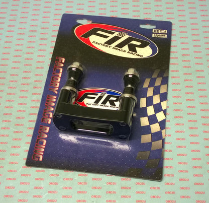 STEERING BAR CLAMP 28.6mm BLACK, 100mm MOUNTING, M10 BOLTS