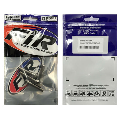 GR5 TITANIUM BOLT M8x40mm PK4, TRIPLE CLAMP BOLTS / DUALDRIVE, / KTM RE: 25080406