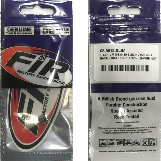 TITANIUM M5x0.80 SLIM NYLON NUT, EACH / BRAKE & CLUTCH LEVER NUT