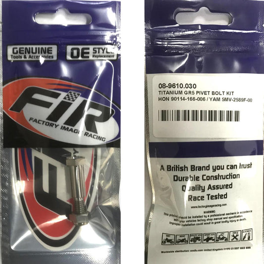 TITANIUM GR5 PIVOT BOLT KIT, HON 90114-166-006 / YAM 5MV-2589F-00, KAW 92150-1451 92001-1728