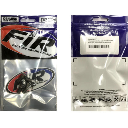 TITANIUM GR5 KTM SUB FRAME BOLTS, 2015>2019 79003003000 0019080206S, PACK OF 4 /