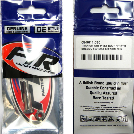 TITANIUM GR5 PIVOT BOLT KIT KTM, BREMBO 50313006100 2001>2012, BRAKE /