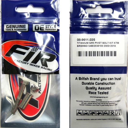 TITANIUM GR5 PIVOT BOLT KIT KTM, BREMBO 54802038100 2006 - 2019 CLUTCH