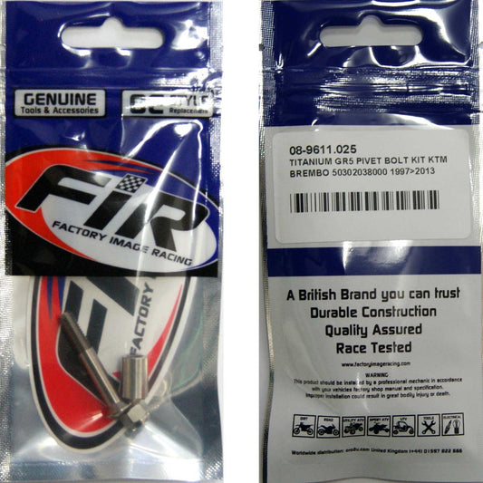 TITANIUM GR5 PIVOT BOLT KIT KTM, BREMBO 50302038000 1997>2013, CLUTCH /