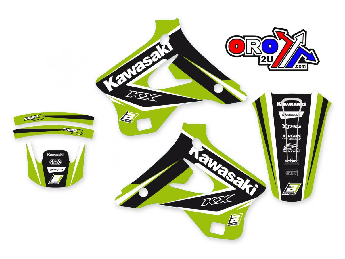 94-98 KX125 KX250 DREAM 4 GRAPHICS, BLACKBIRD 2410N