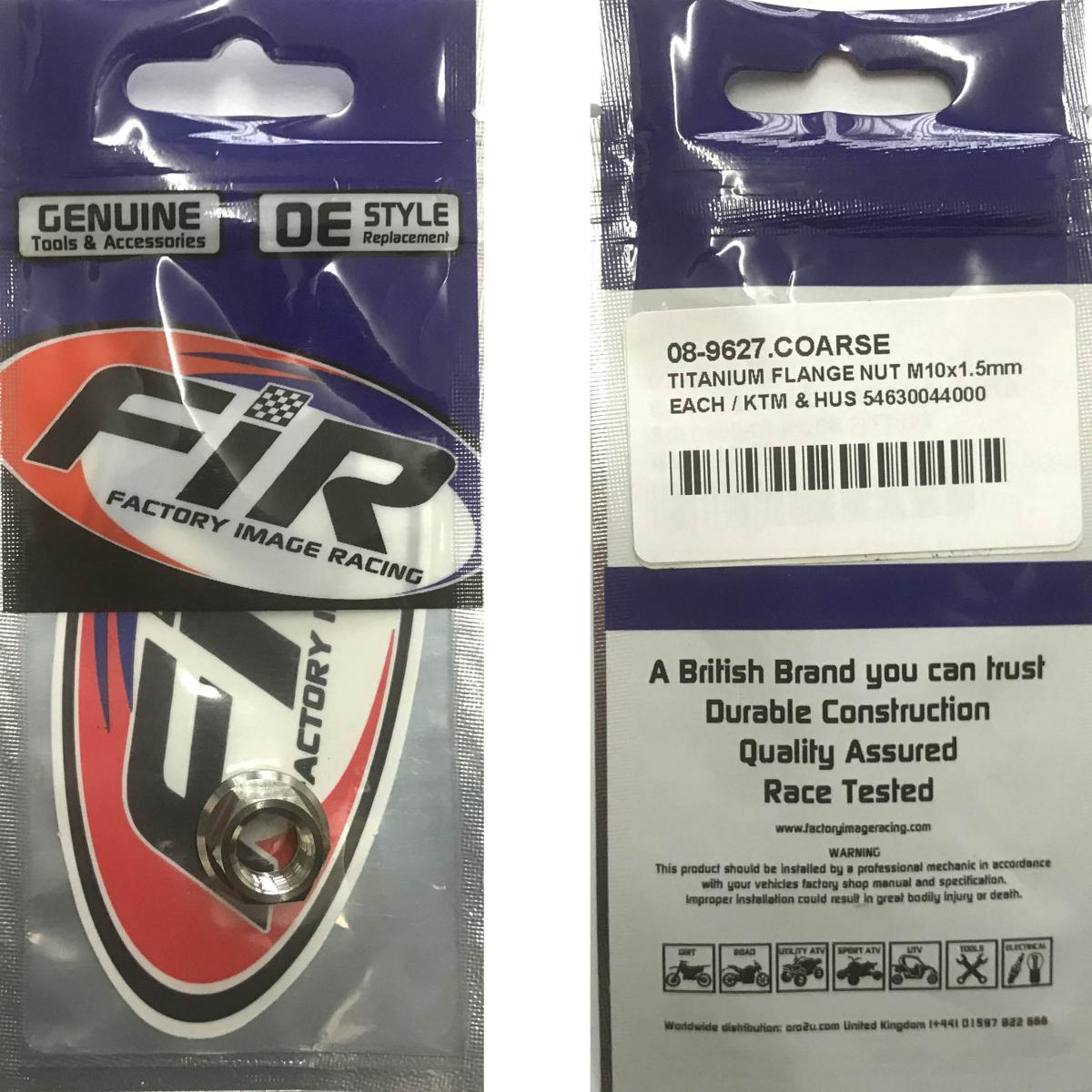 TITANIUM M10X1.50mm FLANGE NUT, EACH / KTM & HUS 54630044000