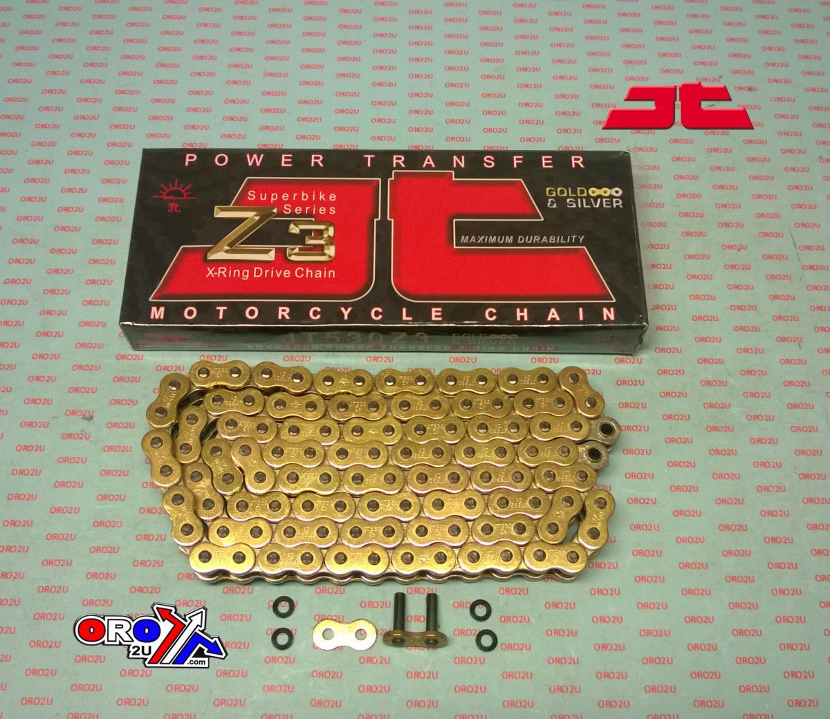 DRIVE CHAIN SUPER HEAVY DUTY X-RING 530Z3 110L NICKEL JTC530Z3GS110RL