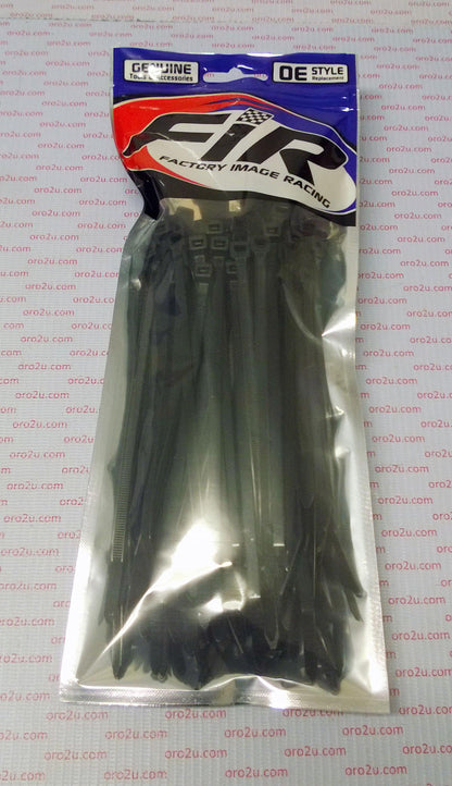 NYLON CABLE ZIP TIES - BLACK, 160mm x 4.8mm - PACK OF 100