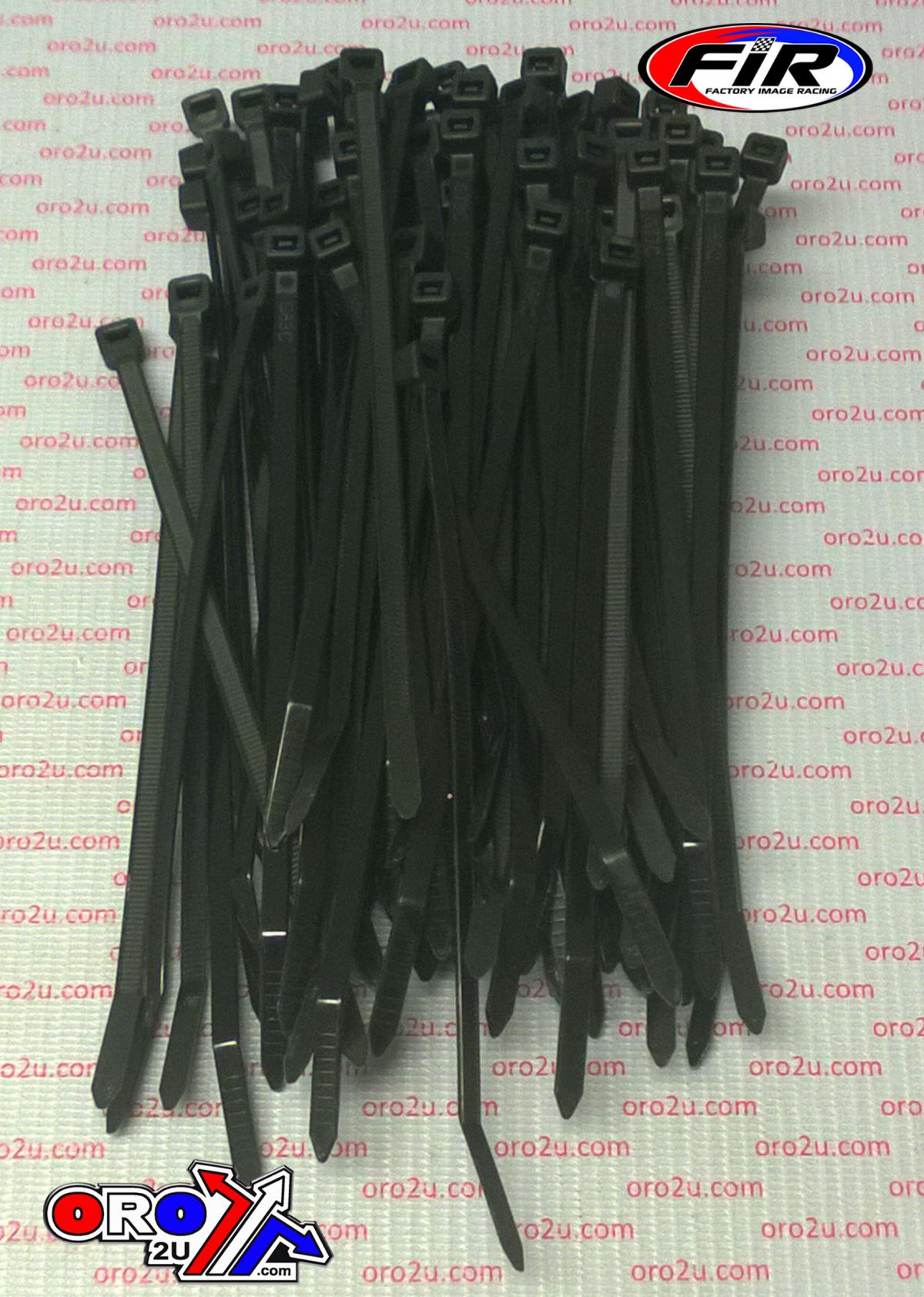 NYLON CABLE ZIP TIES - BLACK, 160mm x 4.8mm - PACK OF 100