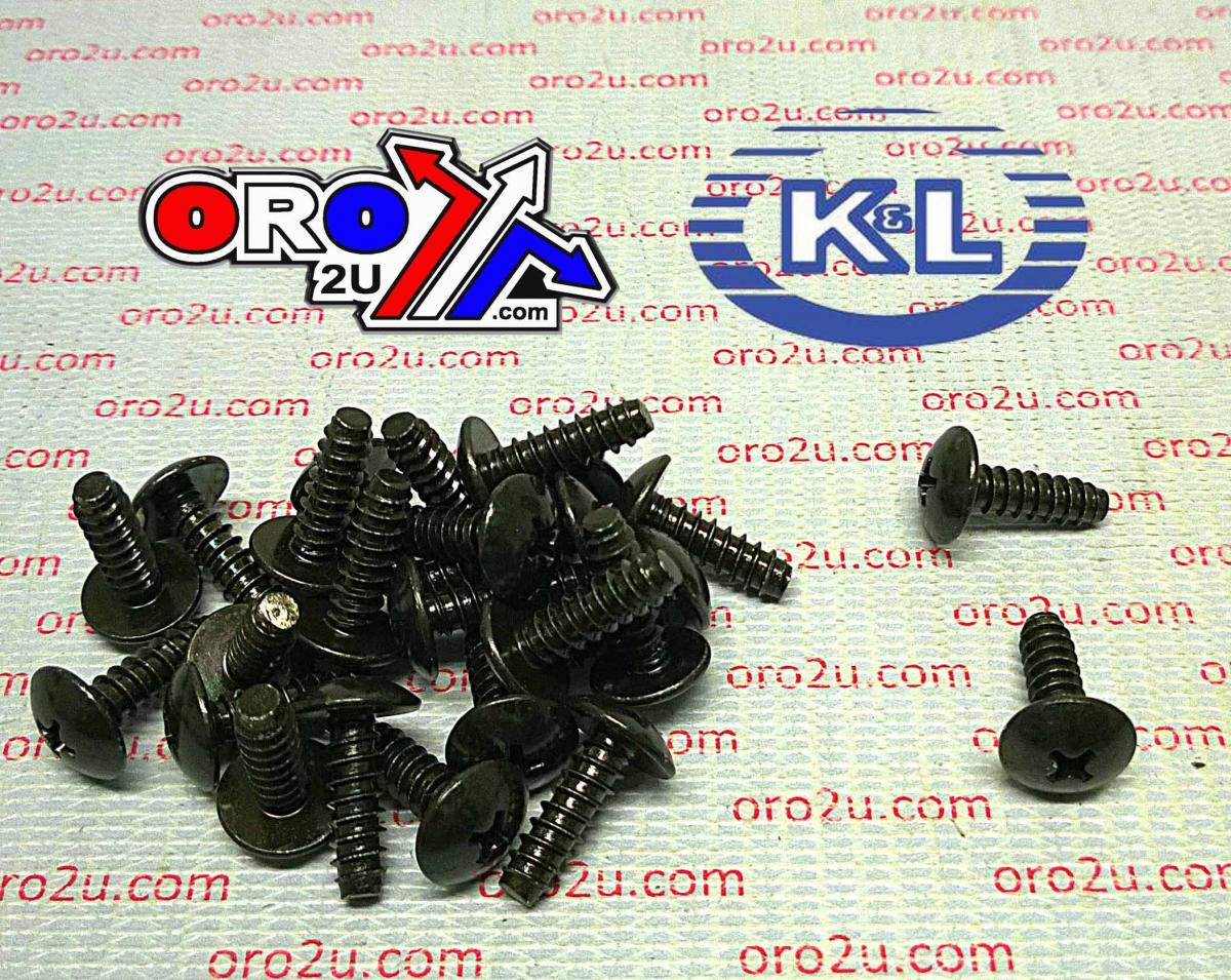 SELF TAPPING SCREWS 97-18 YAMAHA SUZUKI ORO2U 08-0003.516.S.B 5x16mm 25PK BLACK 33-8361