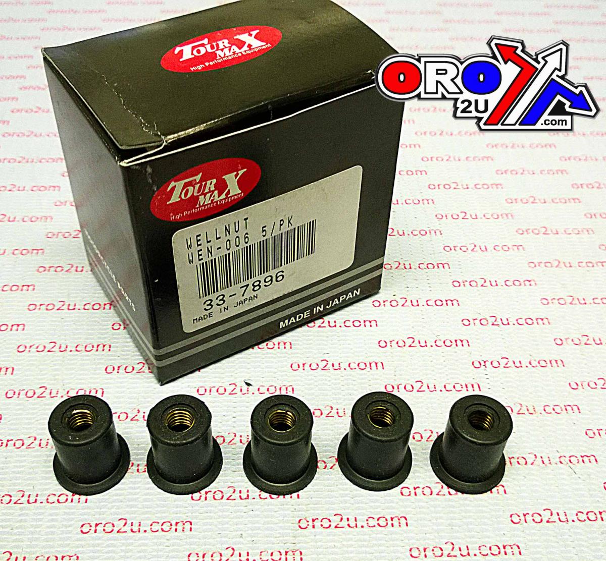 WELLNUT M6 1/4S TYPE (5PK), HONDA, KAWASAKI, K&L 33-7896, 90156-GZ4-670, 92015-1700