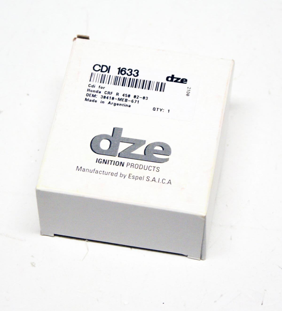 CDI UNIT BOX CRF450R 2002-2003, DZE 01633-04CDI 1633, 30410-MEB-671
