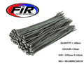 NYLON CABLE ZIP TIES - SILVER, 370mm x 4.8mm - PACK OF 100