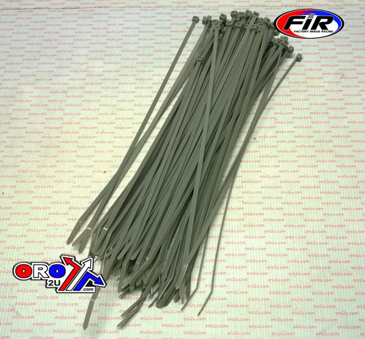 NYLON CABLE ZIP TIES - SILVER, 370mm x 4.8mm - PACK OF 100