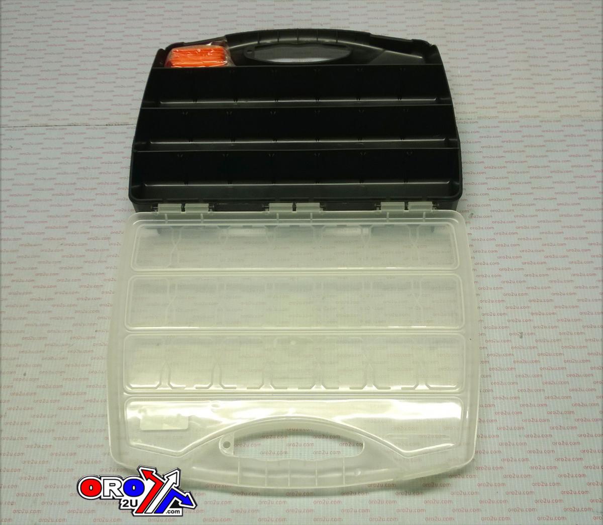 ORGANISER 320mm 22 SECTION WITH INTERCHANGEABLE DIVIDERS AND CLEAR LID - TOOLZONE KDPTB090