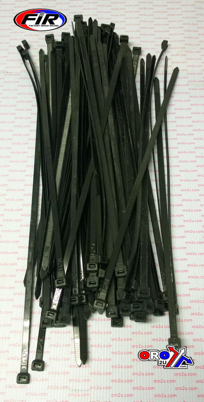 NYLON CABLE ZIP TIES - BLACK, 370mm x 7.6mm - PACK OF 100
