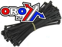 NYLON CABLE ZIP TIES - BLACK, 370mm x 7.6mm - PACK OF 100