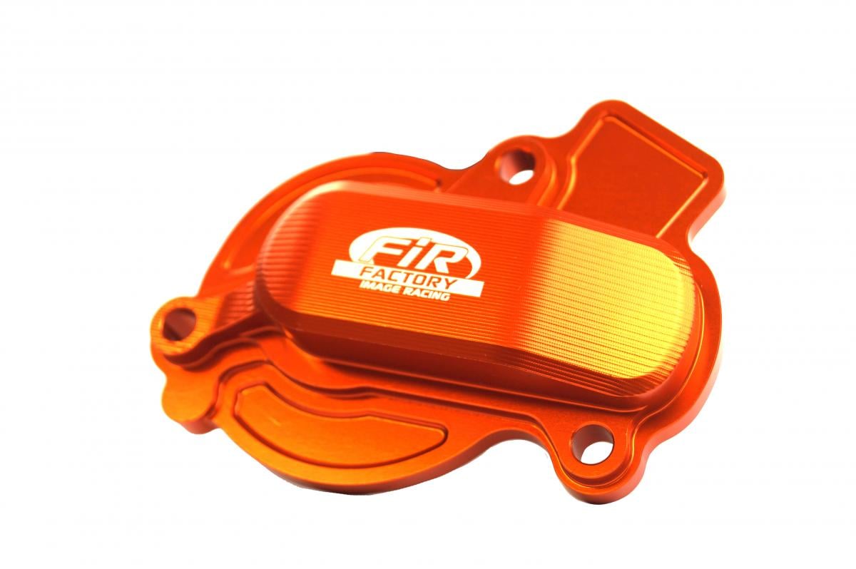 WATER PUMP COVER 16-18 SX-F 450 KTM, FIR ASWPC-01, BILLET ALLOY ORANGE, 79435052000 OEM FITMENT