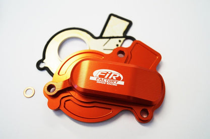 WATER PUMP COVER 16-18 SX-F 450 KTM, FIR ASWPC-01, BILLET ALLOY ORANGE, 79435052000 OEM FITMENT