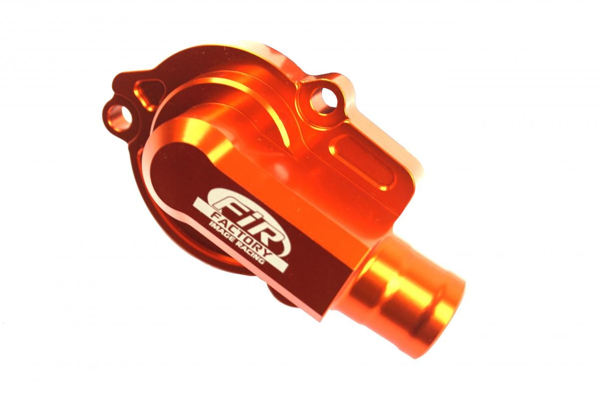 WATER PUMP COVER 16-18 SX125 KTM, FIR ASWPC-03, BILLET ALLOY ORANGE, 50435052000 OEM FITMENT