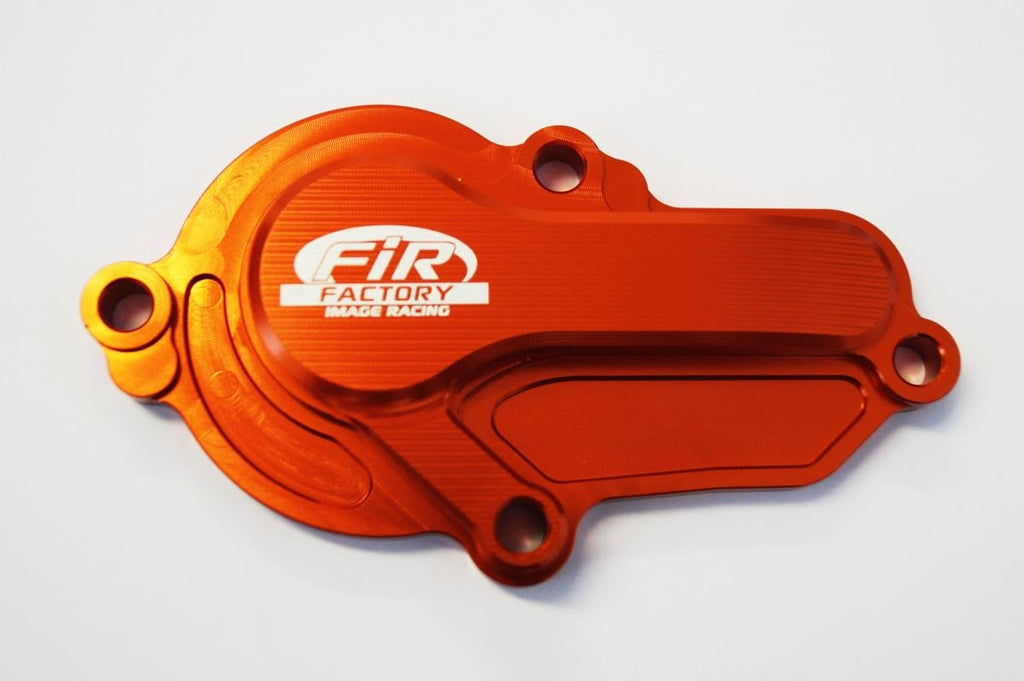 WATER PUMP COVER 18-20 KTM 85 SX, FIR ASWPC-04, BILLET ALLOY ORANGE, 47235052000 OEM FITMENT